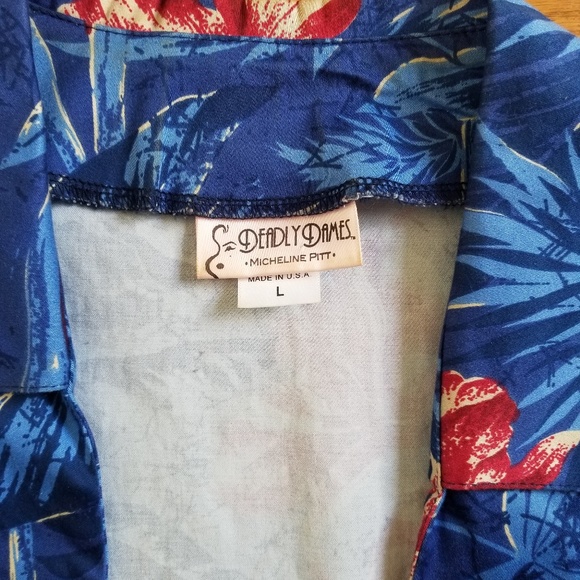 Pinup Couture Malibu Tiki Cropped Bolero/Jacket/Shrug L - Picture 7 of 8